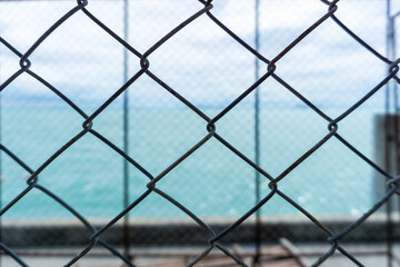 Wire fence or metal net background