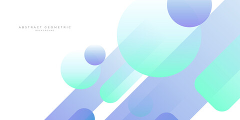 Abstract technology background with geometric. Green and blue purple abstract presentation background