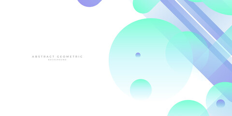 Abstract technology background with geometric. Green and blue purple abstract presentation background