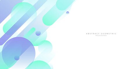 Abstract technology background with geometric. Green and blue purple abstract presentation background