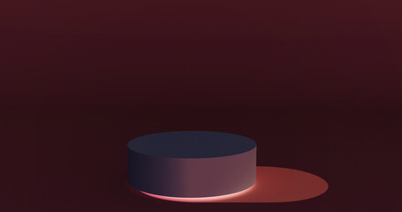 The podium is realistic. 3d rendering.