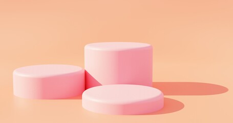 The podium is realistic. 3d rendering.