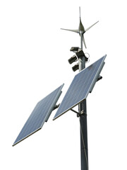 solar panels close up isolated on white background