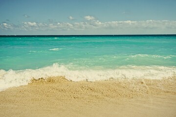 Florida, Miami, Ocean wave on beach