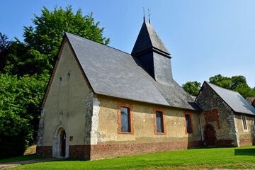 Fototapeta na wymiar Grainville; France - august 4 2021 : Saint Martin church