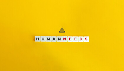 Basic Human Needs Banner and Conceptual Image. Minimal aesthetics.