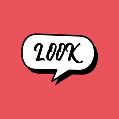 Sketch doodle speech bubble with look communication phrase