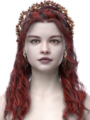 3D rendering illustration female model avatar