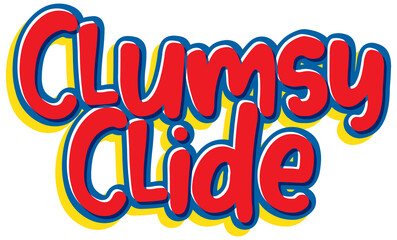 Clumsy Clide logo text design - obrazy, fototapety, plakaty