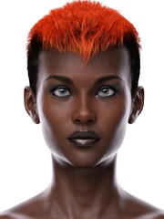 3D rendering illustration black avatar