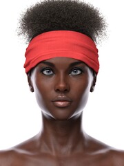 3D rendering illustration black avatar