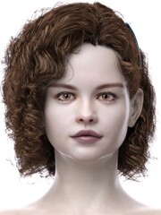 3D rendering illustration female model avatar