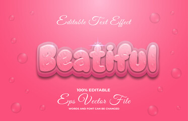 Beautiful liquid editable text effect style template