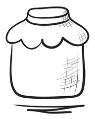 Hand drawn jar of jam illustration