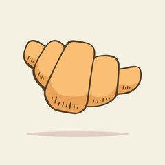 Croissant.  Hand drawn vector illustration