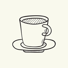 Vector hand drawn sketch cup