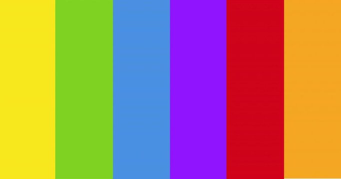 Animation of lgbtq rainbow colors stripes