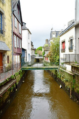 Fototapeta na wymiar Quimper, France - may 16 2021 : picturesque city centre