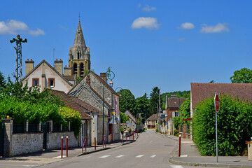 Fototapeta na wymiar Port Mort; France - june 24 2021 : picturesque village