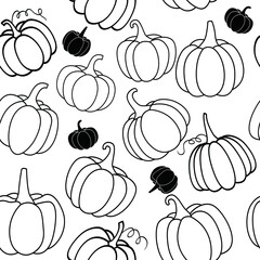 Seamless pattern of  Pumpkin ,vector Illustration