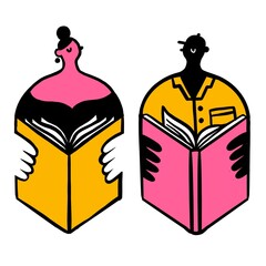Couple reading