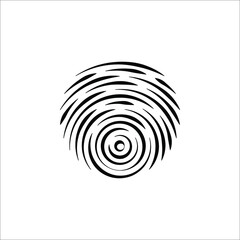 Fingerprint sign icon. Digital security authentication concept on white background. color editable eps 10