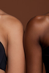 Close-up of female arms