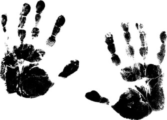hand print on white