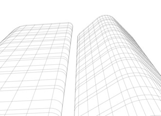 Fototapeta premium abstract modern architecture 3d design