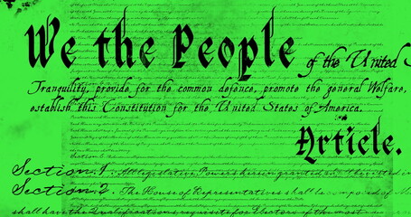 Naklejka premium Written constitution of the United States 4k