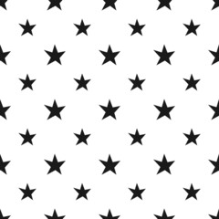 Stars doodle seamless pattern.