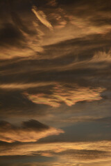Coucher de soleil fluorescent avec du rose et du vert.