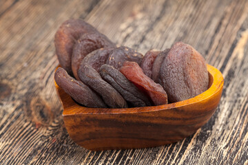 natural dried apricots in the sunlight