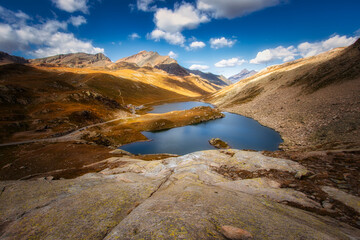 Lake in an alpine landscape