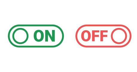 illustration of on off button with a symbol