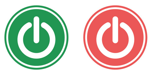 illustration of on off button with a symbol