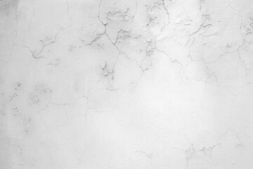 Surface texture of white with gray blurred concrete wall, cement pattern with cracks background with space to copy
