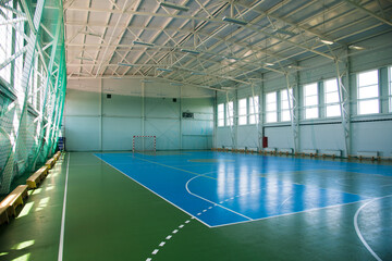 Interior of the school sports hall
