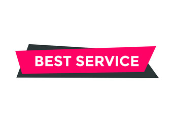 best service text sign icon. rectangle shape template. white color text