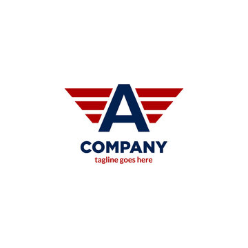 Letter A Logo America, A Simple Letter A Logo With An American Theme For The Company Logo