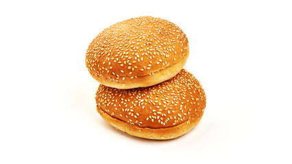 Burger buns, isolated on white background.