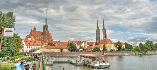 Fototapeta premium Wroclaw landmarks, Poland, HDR Image