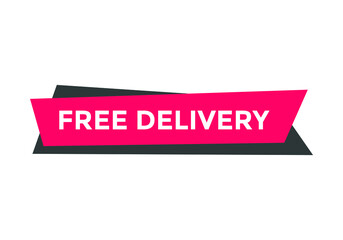free delivery text sign icon. square shape white color text