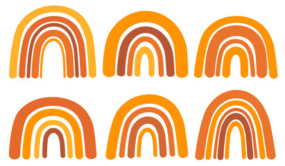 Rainbow orange autumn colors vector illustration