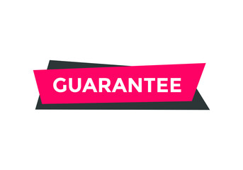 guarantee text icon. label sign template guarantee. square shape white color text