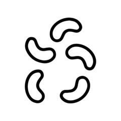 Fototapeta premium Bacteria vibriocolor line vector doodle icon design