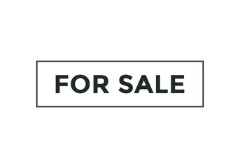 for sale text sign icon. rectangle stroke white color text