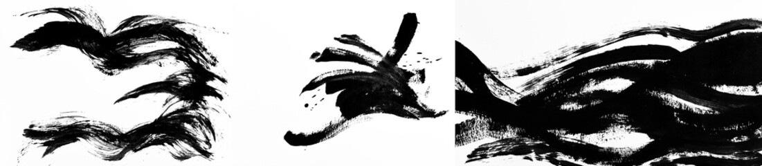 Obraz premium brush paint and drawing graphics. brushstrokes ink grunge hand-drawn. art ink set the texture. abstract line splatter isolated. isolated grunge splash artistic. illustration graphic acrylic ink. 