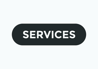 services text sign. rounded shape icon. web button template