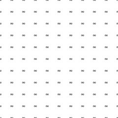 Square seamless background pattern from black infinity symbols. The pattern is evenly filled. Vector illustration on white background
